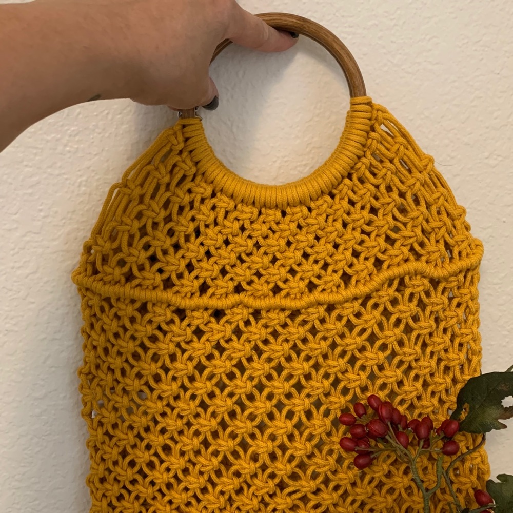 Gorgeous Hand Made Open Knit Tote bag.